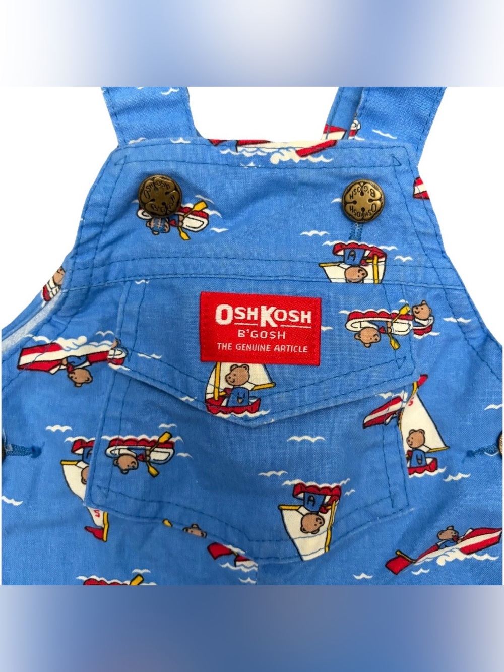OshKosh B'gosh Blue Overalls with Red Logo